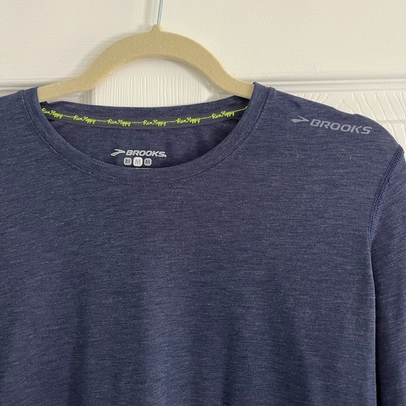 Brooks Navy Blue Long Sleeve Active Top - Picture 3 of 3